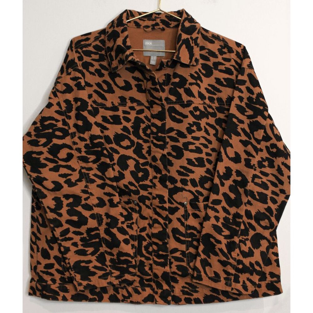 ASOS Cheetah Print Denim Jacket - 10 F10007